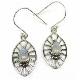 Stříbrné naušnice s měsíčními kameny