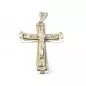 Stříbrný přívěsek kříž s topazy