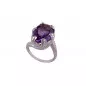 Stříbrný prsten s ametystem