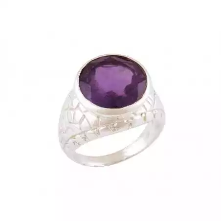 Stříbrný prsten s ametystem