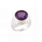 Stříbrný prsten s ametystem