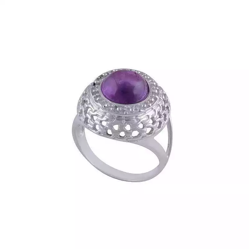 Stříbrný prsten s ametystem