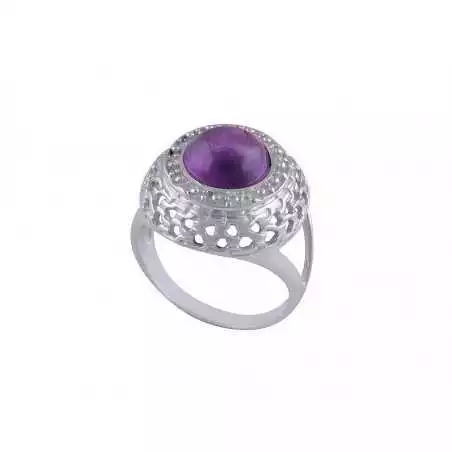 Stříbrný prsten s ametystem