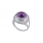 Stříbrný prsten s ametystem