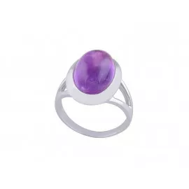Stříbrný prsten s ametystem