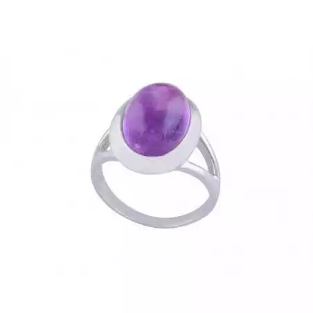 Stříbrný prsten s ametystem