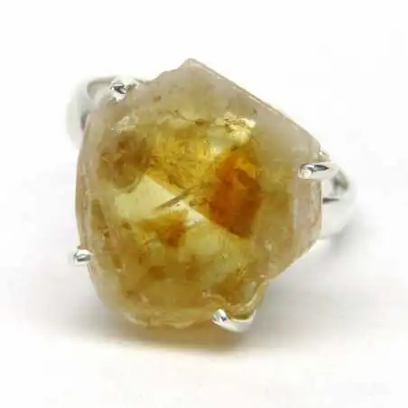 Stříbrný prsten s citrínem