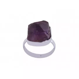 Stříbrný prsten s ametystem