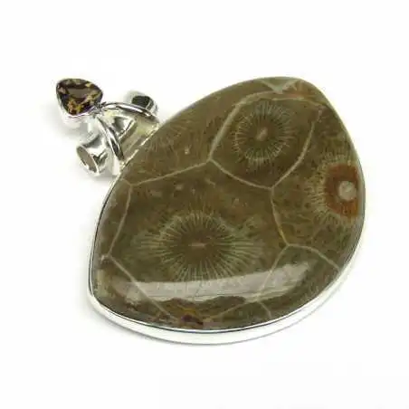 Stříbrný přívěšek s mořským korálem