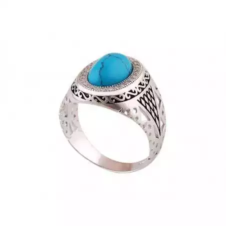 Stříbrný prsten s tyrkysem