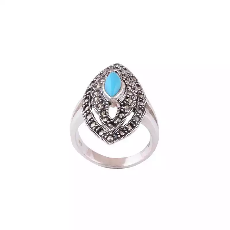 Stříbrný prsten s tyrkysem