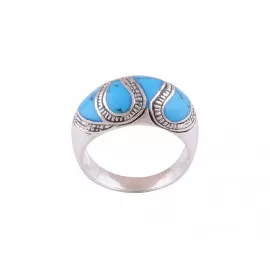 Stříbrný prsten s tyrkysem