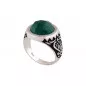 Stříbrný prsten se zeleným onyxem