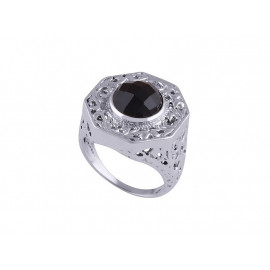 Stříbrný prsten s onyxem