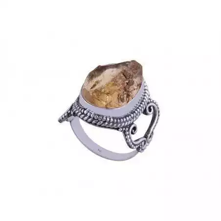 Stříbrný prsten s citrínem