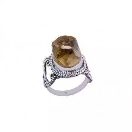 Stříbrný prsten s citrínem