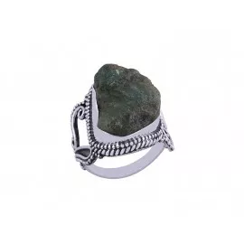 Stříbrný prsten se smaragdem