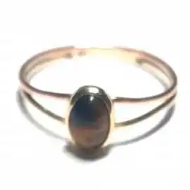 14 kt zlatý prsten s tygřím okem