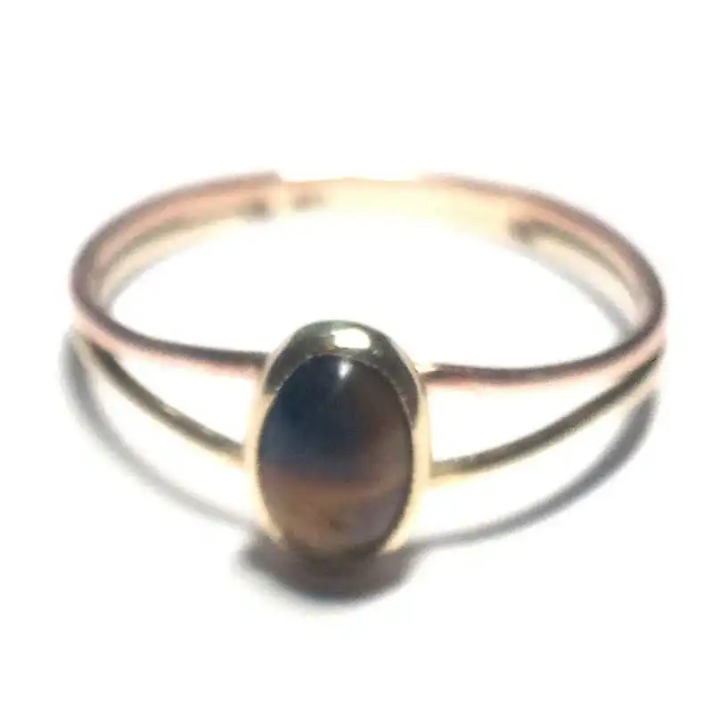 14 kt zlatý prsten s tygřím okem