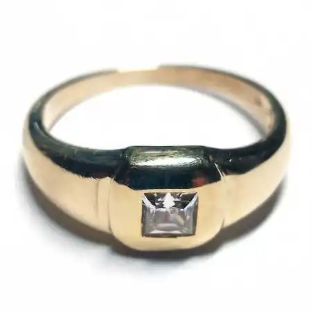 14 kt zlatý prsten se zirkonem