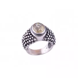 Stříbrný prsten s citrónovým topazem