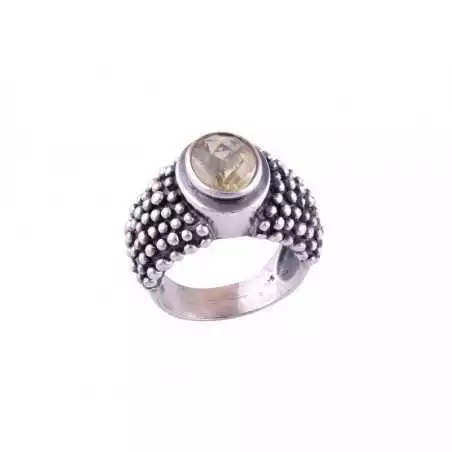 Stříbrný prsten s citrónovým topazem