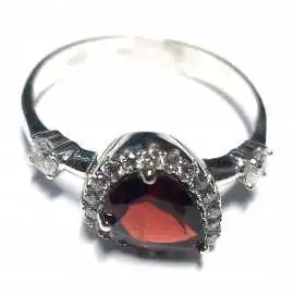 14 kt zlatý prsten s granátem