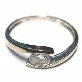 14 kt zlatý prsten se zirkonem