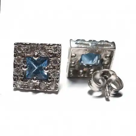 14 kt zlaté náušnice s akvamaríny