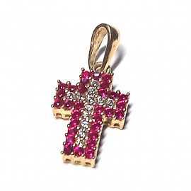14 kt zlatý přívěsek kříž