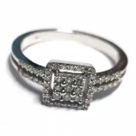 14 kt luxusní zlatý prsten s brilianty 0.30 kt s certifikátem