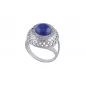 Stříbrný prsten s lapis lazuli