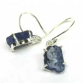 Stříbrné naušnice s tanzanitem