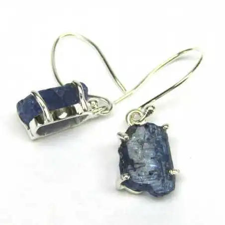 Stříbrné naušnice s tanzanitem