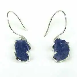 Stříbrné naušnice s tanzanitem