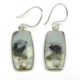 Stříbrné naušnice s jaspisem