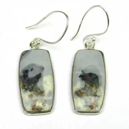 Stříbrné naušnice s jaspisem