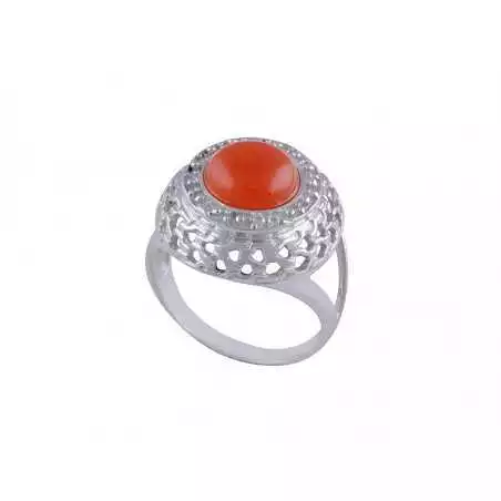 Stříbrný prsten s karneolem