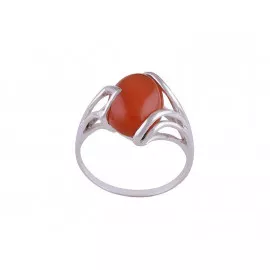 Stříbrný prsten s karneolem