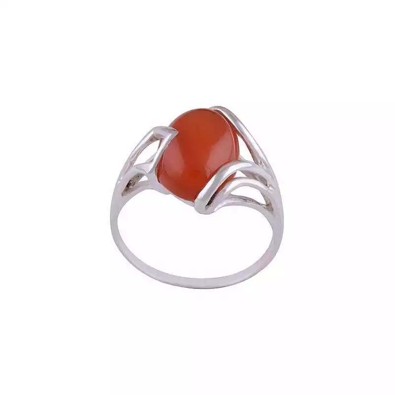 Stříbrný prsten s karneolem