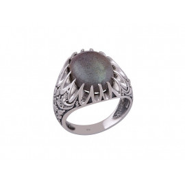 Stříbrný prsten s labradoritem
