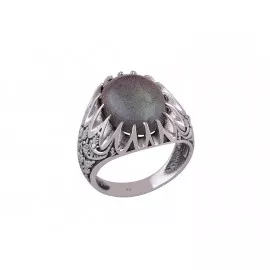 Stříbrný prsten s labradoritem