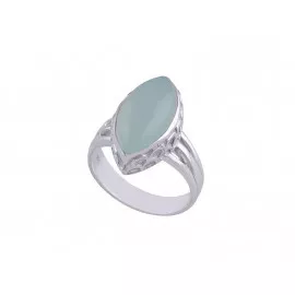 Stříbrný prsten s chalcedonem