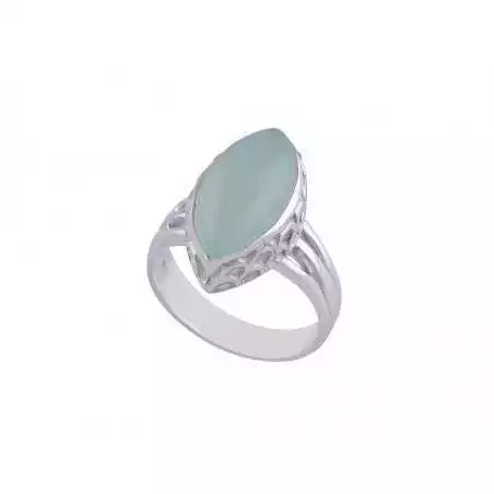 Stříbrný prsten s chalcedonem
