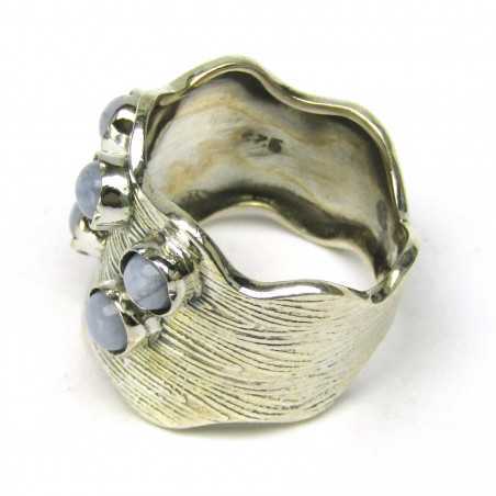 Stříbrný prsten s achátem