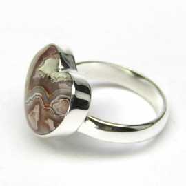 Stříbrný prsten s achátem