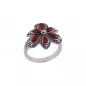 Stříbrný prsten s karneoly