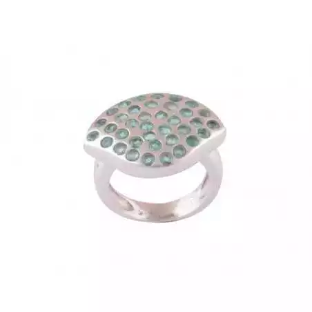 Stříbrný prsten se smaragdy