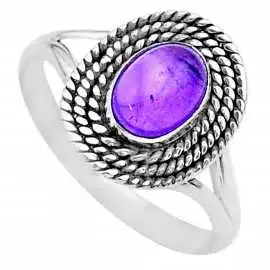 Stříbrný prsten s ametystem
