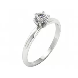 Zásnubní 14 kt zlatý prsten s briliantem 0.52 I1 M s certifikátem z ČGL